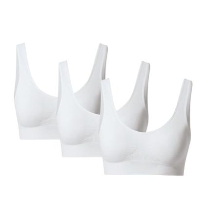 Imagem de Kit Com 2 Sutiã Top Feminino She Mash Sem Costura Sem Bojo Básicos e Lisos Microfibra Alças Larga