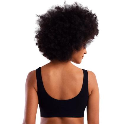 Imagem de Kit Com 2 Sutiã Top Feminino She Mash Sem Costura Sem Bojo Básicos e Lisos Microfibra Alças Larga