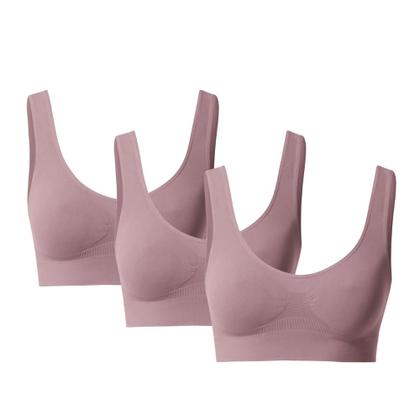 Imagem de Kit Com 2 Sutiã Top Feminino She Mash Sem Costura Sem Bojo Básicos e Lisos Microfibra Alças Larga