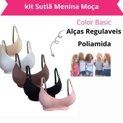 Imagem de KIT COM 2 SUTIÃS MENINA MOÇA SEM COSTURA Conforto e Estilo