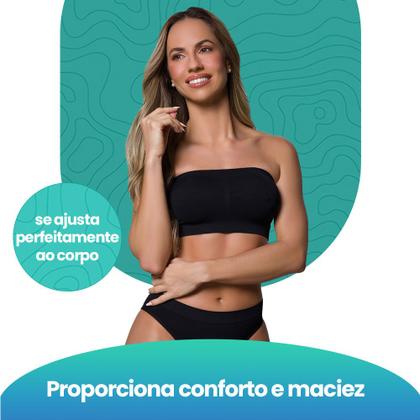 Imagem de Kit Com  2 Sutiãs Top Básico Adulto Selene Modelo Sem Bojo Com Alças Reguláveis