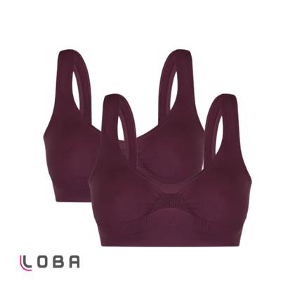 Imagem de Kit Com 2 Sutiãs Top Lupo Original Loba Sem Costura Antimicrobial Modelo Com Alça Larga