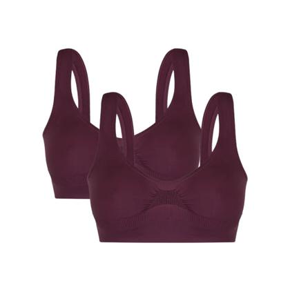 Imagem de Kit Com 2 Sutiãs Top Lupo Original Loba Sem Costura Antimicrobial Modelo Com Alça Larga