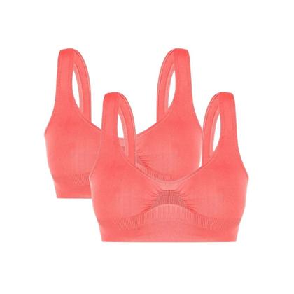 Imagem de Kit Com 2 Sutiãs Top Lupo Original Loba Sem Costura Antimicrobial Modelo Com Alça Larga