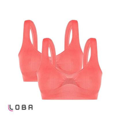 Imagem de Kit Com 2 Sutiãs Top Lupo Original Loba Sem Costura Antimicrobial Modelo Com Alça Larga