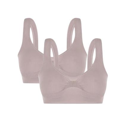 Imagem de Kit Com 2 Sutiãs Top Lupo Original Loba Sem Costura Antimicrobial Modelo Com Alça Larga