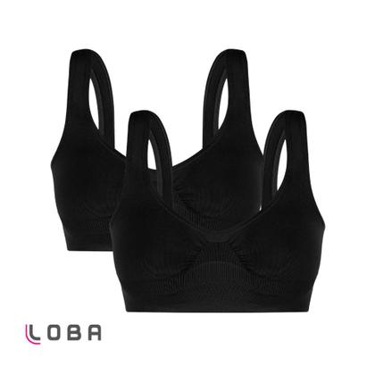 Imagem de Kit Com 2 Sutiãs Top Lupo Original Loba Sem Costura Antimicrobial Modelo Com Alça Larga
