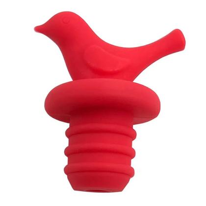 Imagem de Kit com 2 Tampa Rolha De Silicone Formato Pássaro para Garrafas Vinho Espumante
