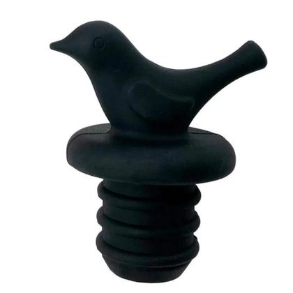 Imagem de Kit com 2 Tampa Rolha De Silicone Formato Pássaro para Garrafas Vinho Espumante