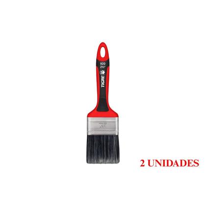 Imagem de Kit com 2 tigre trincha premium sintético gris 920 - 2 1/2"