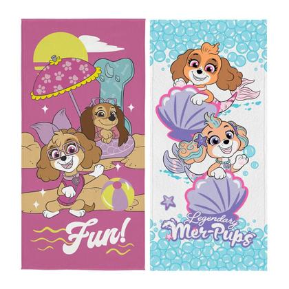 Imagem de Kit com 2 Toalhas de Banho Personagens Aveludada e Felpuda 