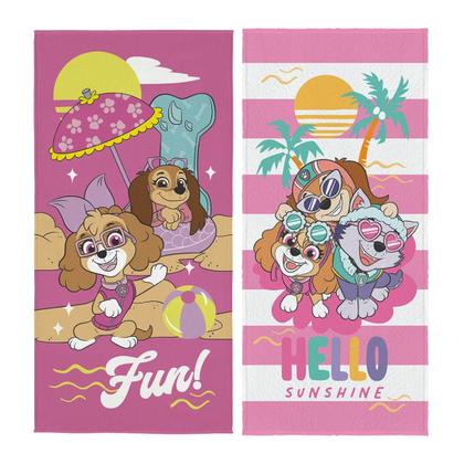 Imagem de Kit com 2 Toalhas de Banho Personagens Aveludada e Felpuda 