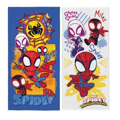 Imagem de Kit com 2 Toalhas de Banho Personagens Aveludada e Felpuda 