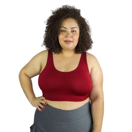 Imagem de Kit com 2 Top PLUS SIZE Feminino FItness academia esporte Dia-a-dia
