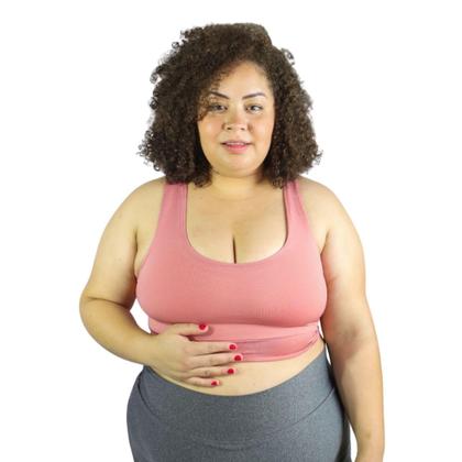 Imagem de Kit com 2 Top PLUS SIZE Feminino FItness academia esporte Dia-a-dia