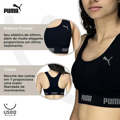 Imagem de Kit com 2 Tops Sem Costura Com Elastico Fitness Academia Sport Puma