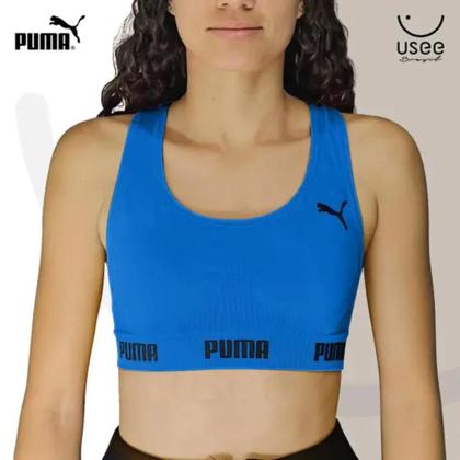 Imagem de Kit com 2 Tops Sem Costura Com Elastico Fitness Academia Sport Puma