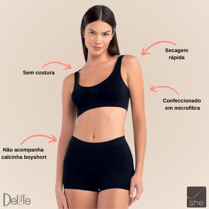 Imagem de Kit Com 2 Tops Sutiãs Regata Microfibra Sem Bojo She Lingerie 