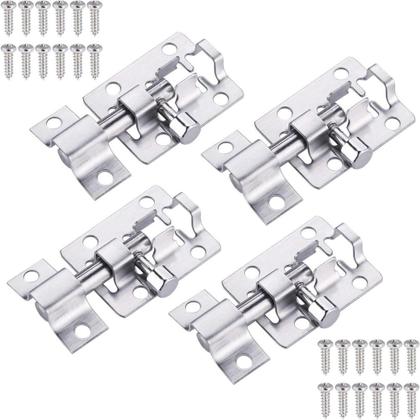 Imagem de Kit com 2 Trancas /  Ferrolho em Aço Inox 1.5 Polegadas