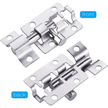 Imagem de Kit com 2 Trancas /  Ferrolho em Aço Inox 1.5 Polegadas