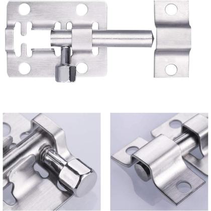 Imagem de Kit com 2 Trancas /  Ferrolho em Aço Inox 1.5 Polegadas