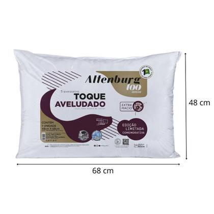 Imagem de Kit com 2 Travesseiros Altenburg Toque Aveludado 48x68cm Conforto e Maciez