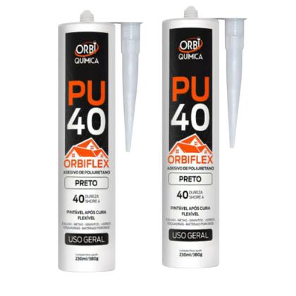 Imagem de Kit Com 2 Unidades Adesivo Poliuretano Orbiflex PU40 Uso Geral Pintável Após Cura Flexível Excelente