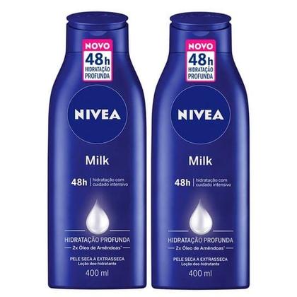 Imagem de Kit com 2 Unidades Creme Nivea Hidratante 400ml - Milk/Soft Milk