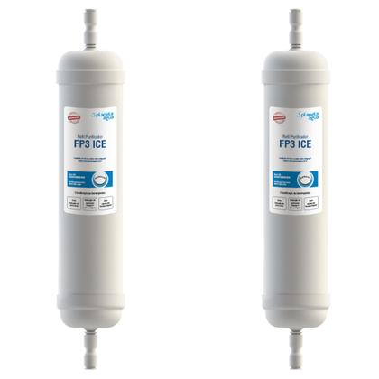 Imagem de Kit com 2 Unidades do Refil Filtro FP3 ICE Planeta Água para Refrigeradores e Geladeiras Side By Side Brastemp e Electrolux 1074R