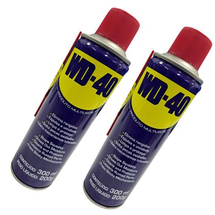 Imagem de Kit Com 2 Unidades WD40 Desengripante Lubrificante Multiuso Spray 300ml