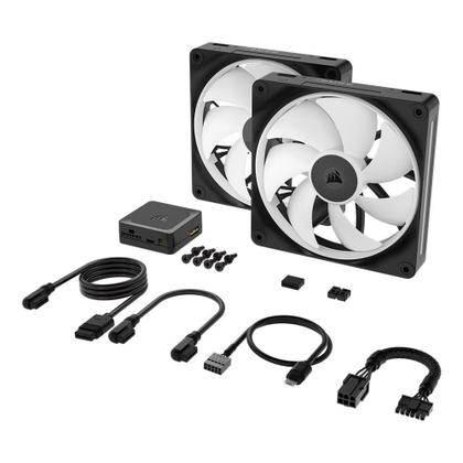 Imagem de Kit com 2 Ventoinhas Corsair LX RGB Series, iCUE LINK LX140, 140mm, Preto - CO-9051028-WW