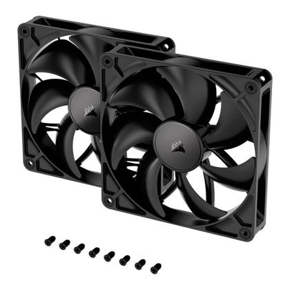 Imagem de Kit com 2 Ventoinhas Corsair RS140, 140mm, PWM, Preto - CO-9050191-WW