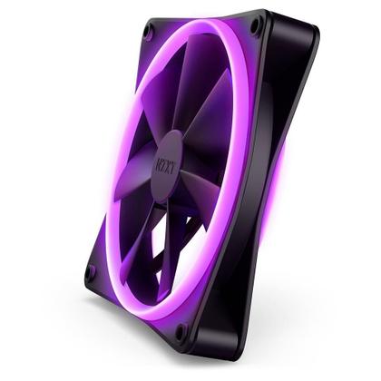 Imagem de Kit com 2 Ventoinhas NZXT F140RGB Duo ,140mm, Led RGB, Preto -  RF-D14DF-B1