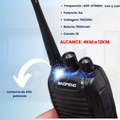 Imagem de Kit com 2 Walkie Talkie Baofeng BF777S c/ Lanterna 16 canais