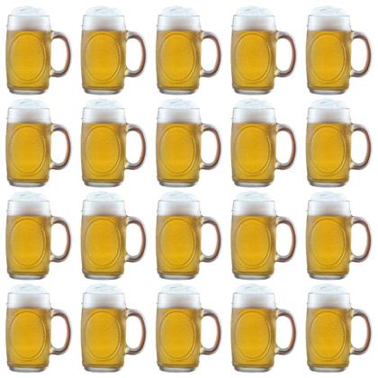 Imagem de Kit Com 20 Canecas De Vidro Chopp Cerveja Bar Restaurante Padaria 350 Ml