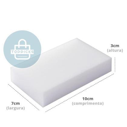 Imagem de Kit com 20 Esponjas Mágicas Multiuso de Melamina - Limpa Tudo, Tira Ferrugem e Manchas em Sofá