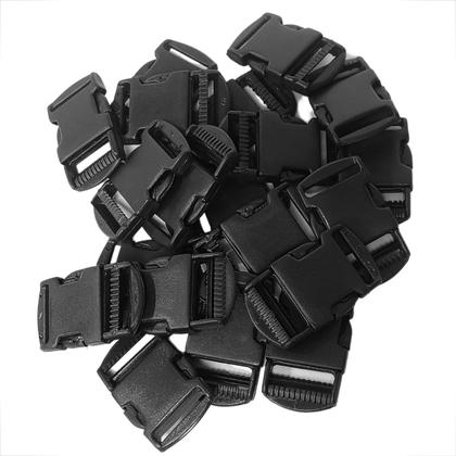 Imagem de Kit Com 20 Fecho Engate Rápido Para Fitas Crachá Alça Cordão Capacete Chaveiro Para Bolsas Mochilas Regulador