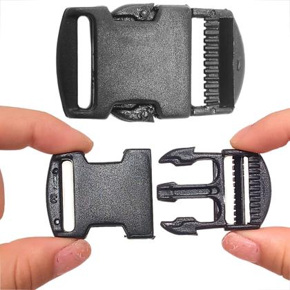 Imagem de Kit Com 20 Fecho Engate Rápido Para Fitas Crachá Alça Cordão Capacete Chaveiro Para Bolsas Mochilas Regulador