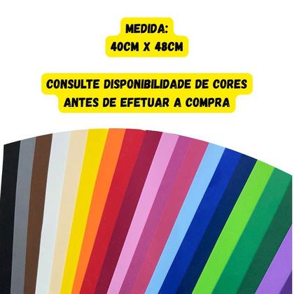 Imagem de Kit com 20 Folhas de EVA Liso 40cm x 48cm