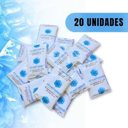 Imagem de Kit Com 20 Gelos Reutilizáveis Flexíveis 15G Gelo Tech
