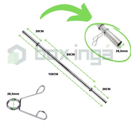 Imagem de Kit com 20 Kg de Anilhas Ferro Fundido + Barras de Supino e Halteres