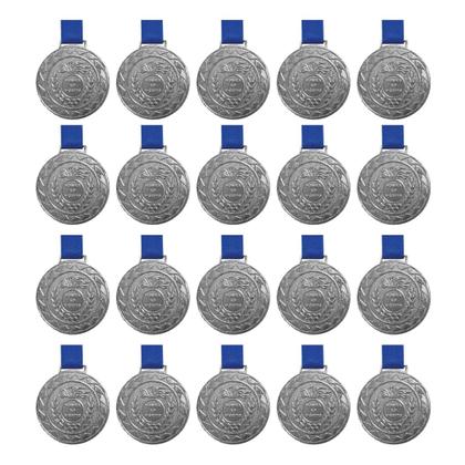 Imagem de Kit Com 20 Medalhas de Prata M36 Honra ao Mérito Fita Azul