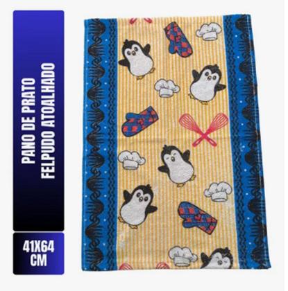 Imagem de Kit Com 20 - Pano De Prato - Copa Felpudo Atoalhado - Estampas Variadas - 41x64cm - 65 Gramas