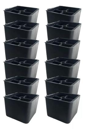 Imagem de Kit Com 20 Pé De Sofá Rack Cômoda Perfeito 3cm Plástico Pézinho + Parafuso Disponivel