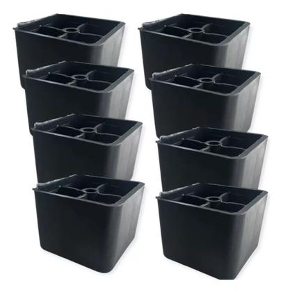 Imagem de Kit Com 20 Pé De Sofá Rack Cômoda Perfeito 3cm Plástico Pézinho + Parafuso Disponivel