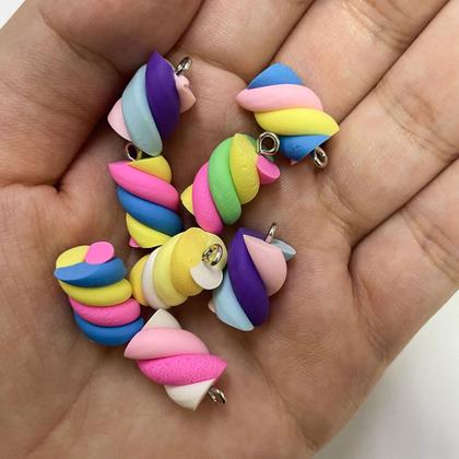 Imagem de Kit com 20 Pingentes diversos modelos Para Fazer Pulseira Colar Brincos Bijuteria Artesanato Infantil