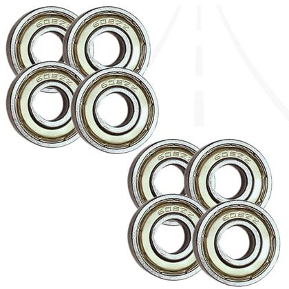 Imagem de KIT com 20 Rolamentos 608zz Abec Skate Patins 8x22x7