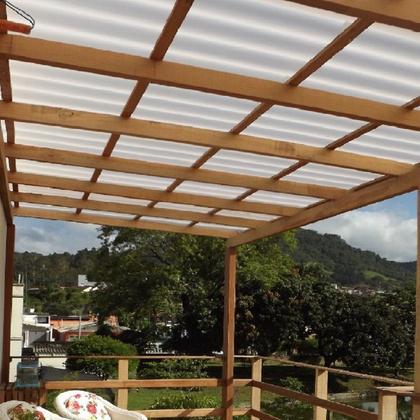 Imagem de Kit com 20 Telha 2,44 X 0,50 Fibra de Vidro