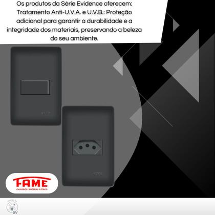 Imagem de Kit Com 20 Tomadas + 5 Interruptores Habitat Black Casa Completa