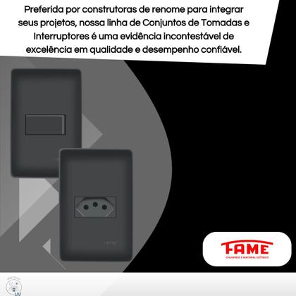 Imagem de Kit Com 20 Tomadas + 5 Interruptores Habitat Black Casa Completa